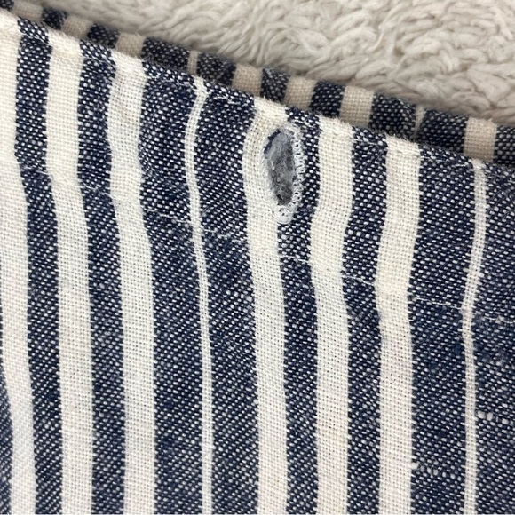 Beachy Linen Wide Leg Pinstripes Pants Size 16 Button Fly by Chadwicks - Picture 7 of 16